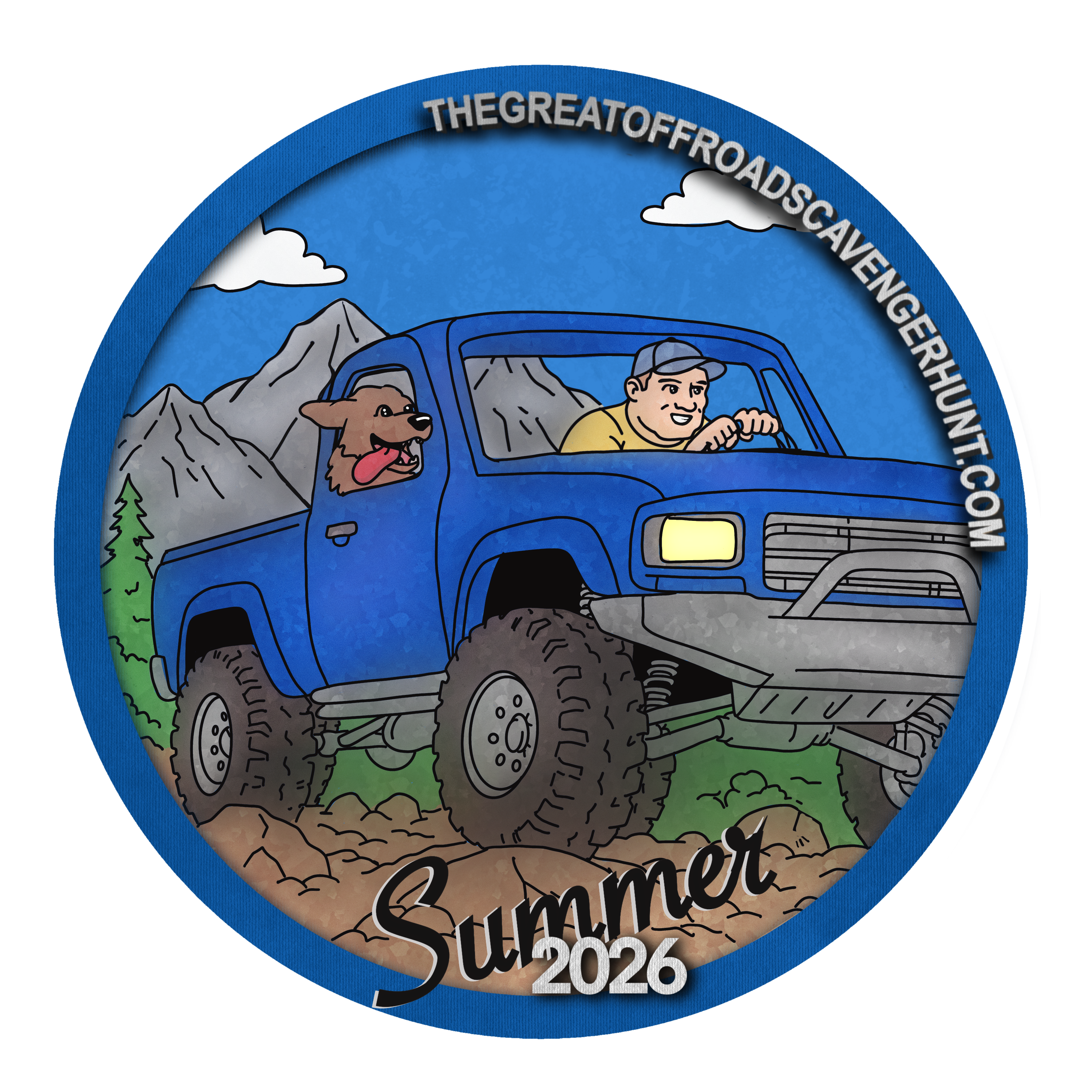 Off-road scavenger hunt official entry window cling.